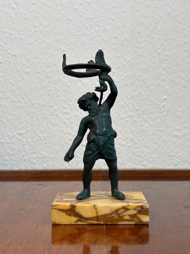 Antike bronze figur - figur, satyr