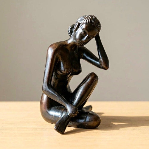 Figur sitzender weiblicher akt - figur,