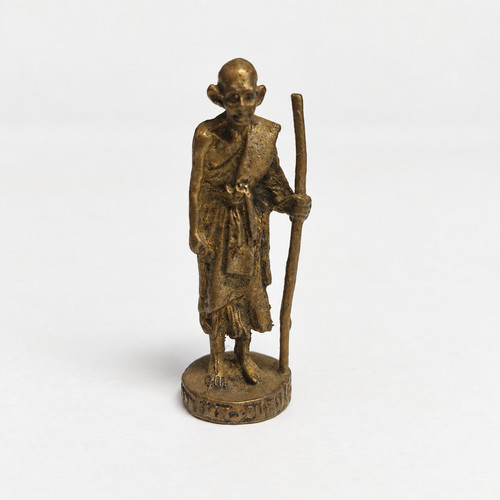 Alte metallfigur mönch - metallfigur, –