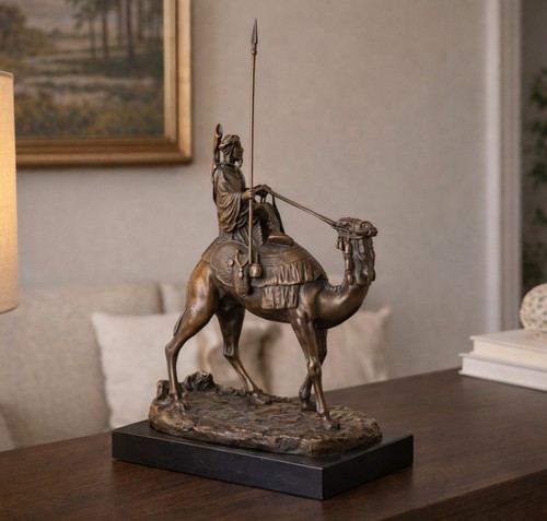 Bronzeskulptur beduine auf - bronzeskulptur,