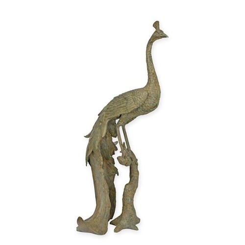 Bronzefigur pfau höhe cm - bronzefigur,