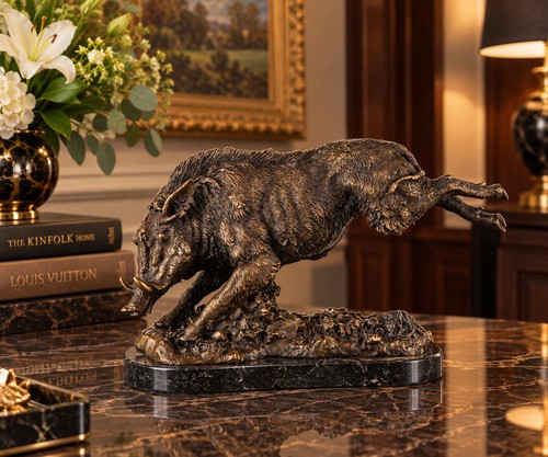Bronze skulptur springender - bronze,