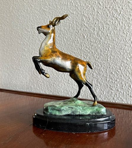 Antike bronzefigur gazelle - bronzefigur,