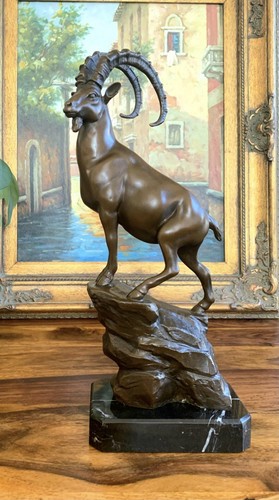 Bronzefigur steinbock - bronzefigur, m