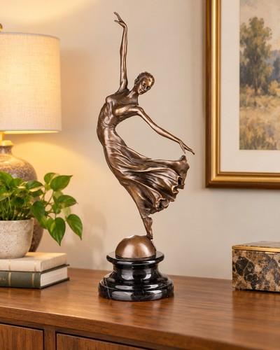 Bronze skulptur tänzerin auf - bronze,