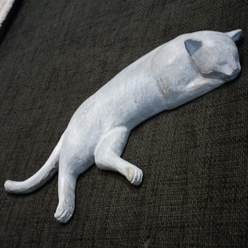 Bronze katzenfigur liegend - bronze,