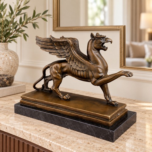 Bronze skulptur greif auf - bronze,