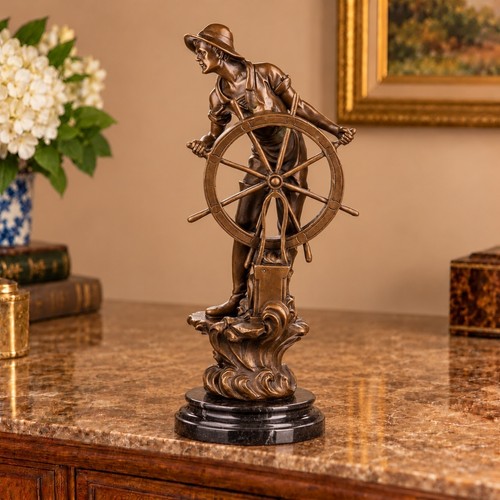 Bronze skulptur kapitän - skulptur, am