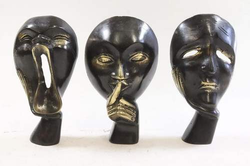 3er set bronzefiguren - 3er,