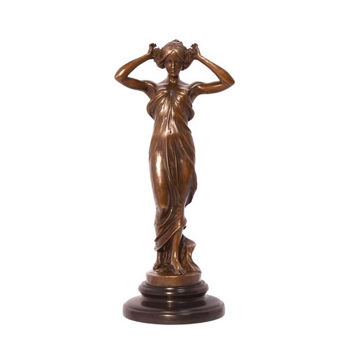 Bronzefigur nymphe des tals - bronzefigur,