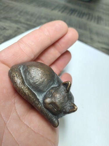 Bronze katze skulptur - katze,
