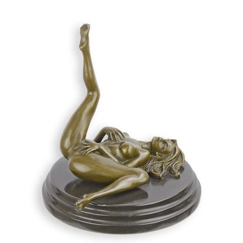 Erotische bronzefigur liegende - erotische,