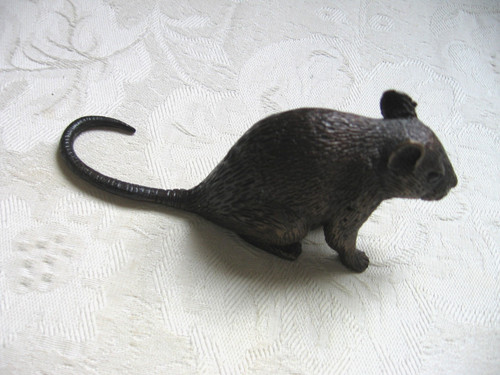 Maus mäuschen bronzefigur - maus,