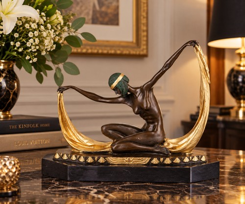 Art déco bronze skulptur - art,