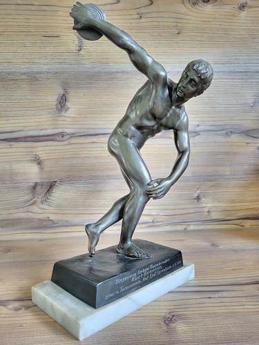 Bronze figur diskuswerfer - figur,