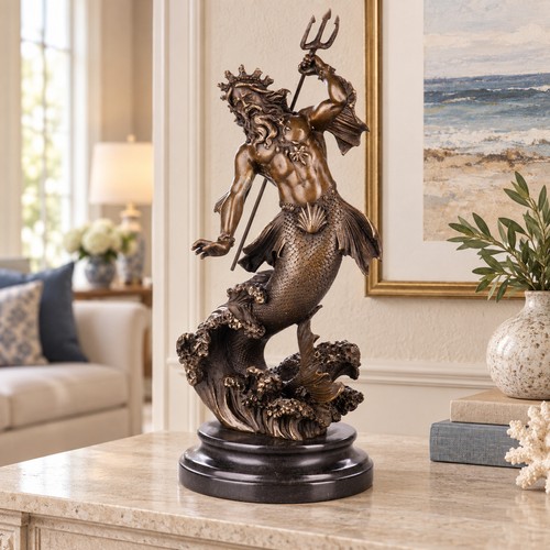 Bronze skulptur neptun - neptun, /