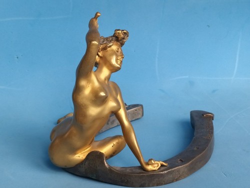 Antike vergoldete bronzefigur - antike,