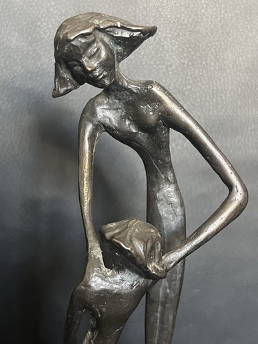 Alte bronzefigur mutter mit - bronzefigur,