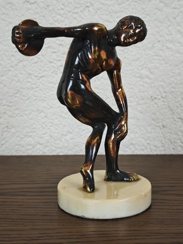 Diskuswerfer bronzefigur - diskuswerfer,