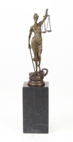 Bronze figur justizia göttin - bronze,
