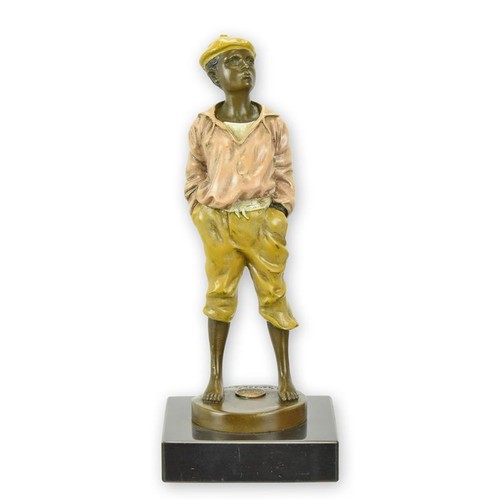 Bronzefigur pfeifer höhe - bronzefigur,