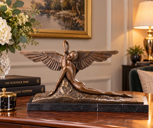 Bronze skulptur leda und - bronze, der