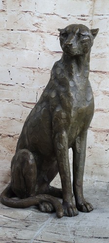Bronze gepard reclining - bronze,