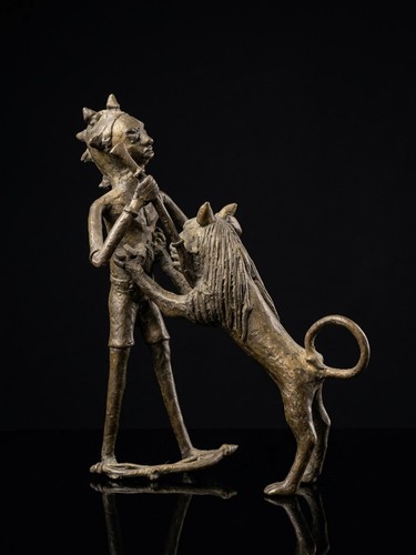 Afrikanische bronze skulptur - afrikanische,