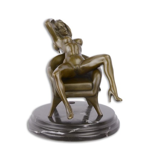 Erotische bronzefigur sitzende - erotische,