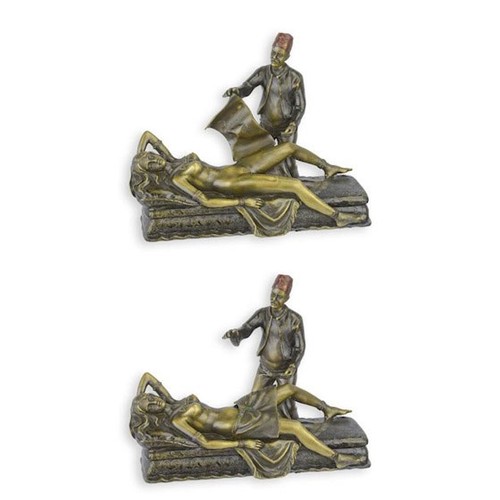 Aufklappbare bronzefigur - aufklappbare,