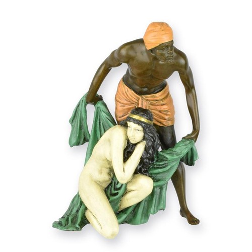 Mehrfarbige bronzefigur mann - mehrfarbige,