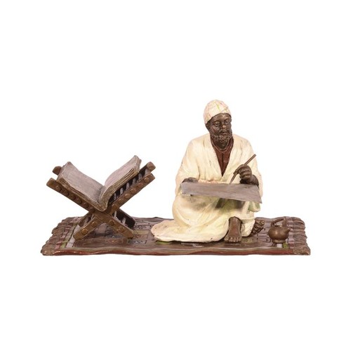 Bronzefigur koranschreiber - bronzefigur,