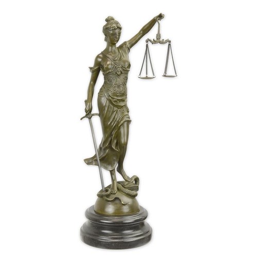 Bronzefigur justitia mit - bronzefigur,