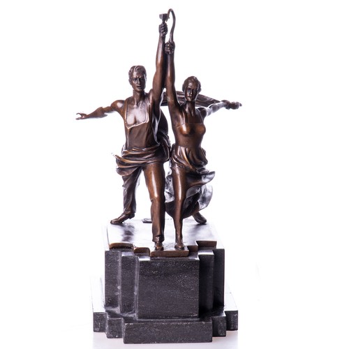 Art deco bronzefigur tanzpaar - deco,