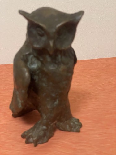 Uhu eule bronze figur - uhu,