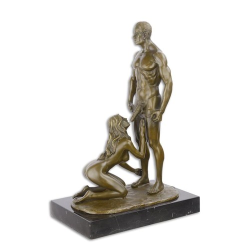 Erotische bronzefigur paar - erotische,
