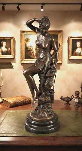 Bronzefigur skulptur diana - skulptur,