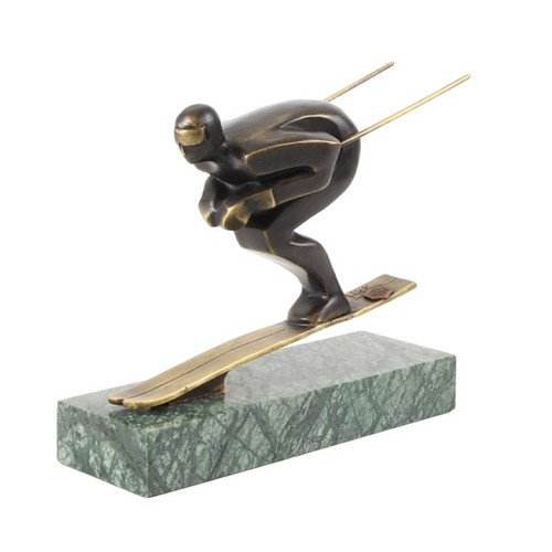 Bronzefigur skifahrer - skifahrer, in