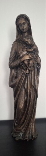 Antike bronzestatue madonna - bronzestatue,