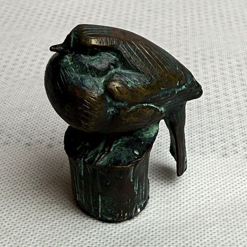 Bronze vogel figur - bronze, auf