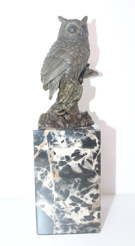 Bronze skulptur figur eule - figur, ,"eule