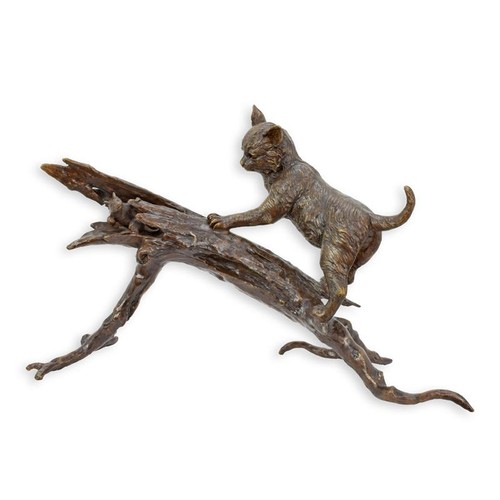 Bronzefigur katze mit - katze, maus