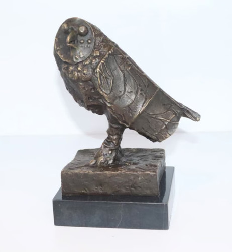 Bronze skulptur figur eule - bronze,