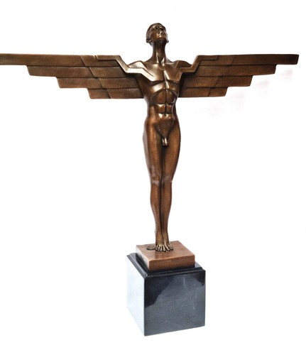Bronze statue ikarus - ikarus, icarus