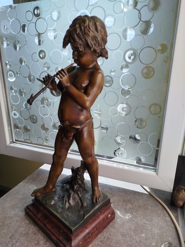 Bronze figur junge - bronze,