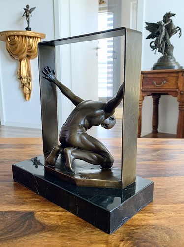Bronzefigur mann skulptur - bronzefigur,
