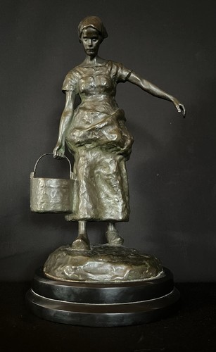 Bronze figur wasserträgerin - figur,