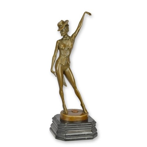 Bronzefigur revuetänzerin - bronzefigur,